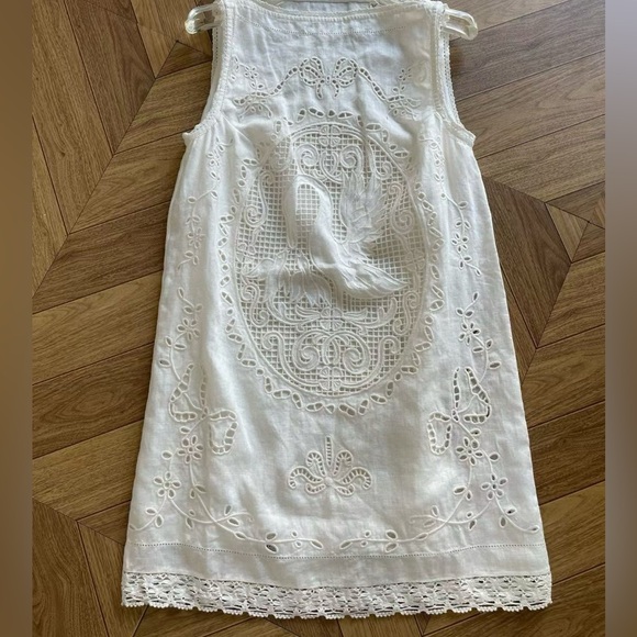 DÔEN  Lucina Embroidered Linen Mini Dress XS - Picture 5 of 10